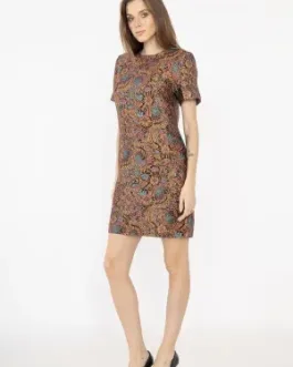 RIJU – Robe habillée avec broderie et lurex