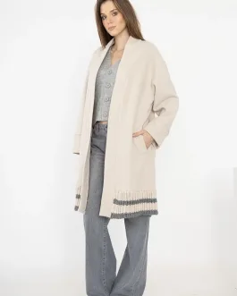 SARA -cardigan long en maille tricoté